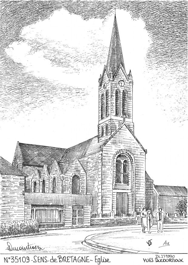 N 35109 - SENS DE BRETAGNE - église
